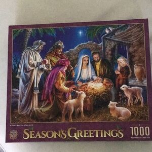 Master Pieces - Season's Greetings Nativity 1000 Piece Jigsaw Puzzle